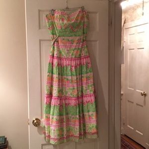 Lilly Pulitzer RARE Strapless Midi Dress